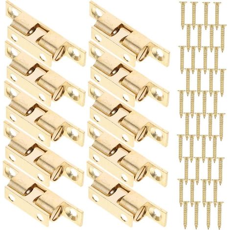 Lot de 10 loquets à bille en laiton pour porte de placard à galet (1/5)