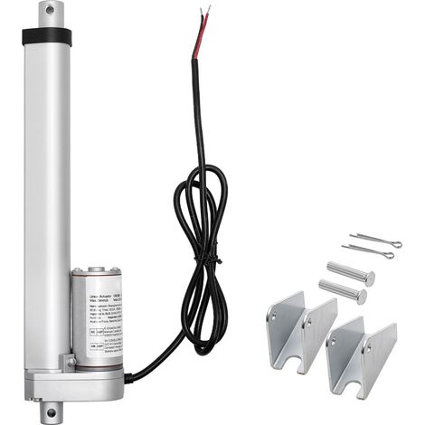 Vérin électrique 12V, course 203,2mm, vitesse 15mm/s, force 1000N, étanche IP54, avec support de montage pour bureau, fauteuil, ouverture de fenêtre (1/5)