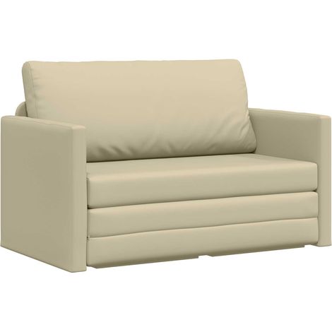 Maison Exclusive - Schlafsofa Creme 124 x 71 x 78 cm Kunstleder