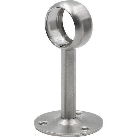 Juego de 2 soportes en forma de U de acero inoxidable para barras de cortina (1/5)