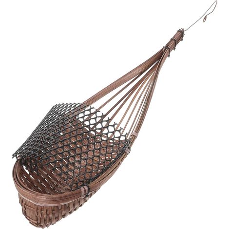 Jardinière suspendue jojofuny au design unique, en bambou tressé résistant de style vintage, idéale (1/5)