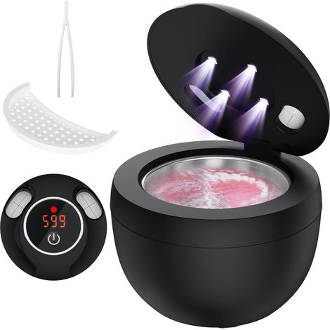 Sollbry Nettoyeur Ultrasons pour Appareils Dentaires,45kHz Bac Ultrasons-4 Modes,Ultrasonic Cleaner pour Gouttières de Redressement,Appareil de Contention (1/5)