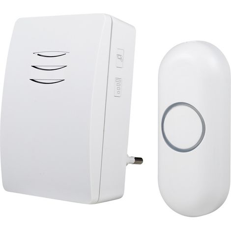 Set complet pour Sonnette sans fil Byron DBY-21132 100 m blanc (1/5)