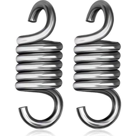 Lot de 2 ressorts pour chaise suspendue, matériel d'installation pour chaise suspendue, balançoire, sac de sable, argent (1/4)