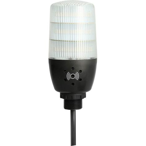 STEX24 Signalleuchte mit M22x1,5 grün-gelb-rot, 55mm, 24V DC, Blink-/Dauerlicht 3-Schicht mit Summer, Kabel 2,0 Meter, SL55-B3/24 101 Lautstärke 90 db - 1 Stück (1/2)