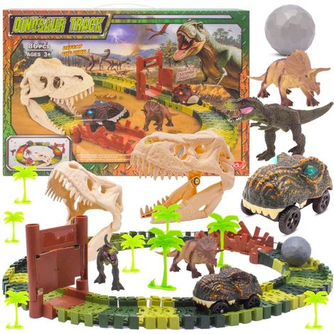 Dinosaur 86 el Dinosaurs Auto Sun Baby Auto-Rennbahn für Kinder