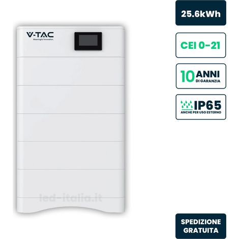 Kit V-TAC 5 Módulos de Almacenamiento de Alta Tensión 25,6kWh LFP 100Ah 252,6V IP65
