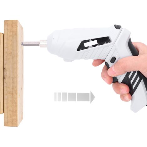 Mini tournevis électrique pliable avec batterie lithium rechargeable par USB, blanc (1/5)