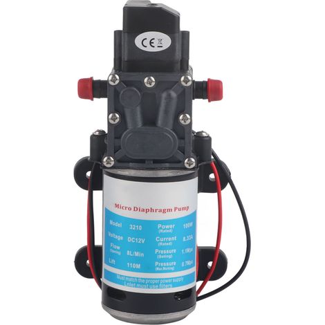 Pompa a membrana, 12V 100W, alta pressione, ampia applicazione, bassa rumorosità, pompe autoadescanti per pompaggio