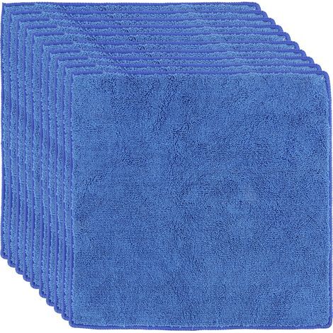 Serviette à main carrée bleue absorbante, 30x30cm, 10 pièces, pour la maison, la salle de bain, le sport (1/5)