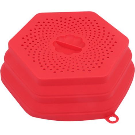 Couvercle anti-éclaboussures pour micro-ondes, couvercle en verre sans BPA, couvercle pliable de 26,7 cm (10,5 pouces) en silicone, protection anti-éclaboussures pour micro-ondes. (1/5)
