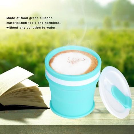 Tasse à café - Non spécifié - Pliable en silicone - 350 ml - Léger - Étanche à la poussière (1/4)