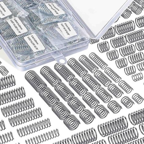 Kit d'assortiment de 200 ressorts de compression, ressorts en acier inoxydable, assortiment de ressorts pour atelier et