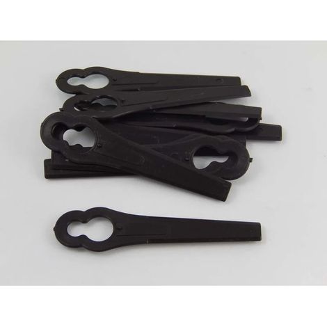 20x Lames compatible avec Einhell BG-CT 18 Li, GE-CT 18 Li, RG-CT 18/1 Li taille gazon - Lames de rechange, noir, plastique
