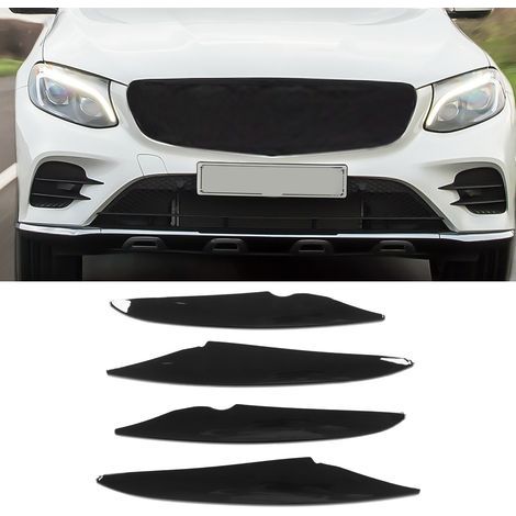 Enjoliveurs de feux antibrouillard avant et garniture de calandre pour Mercedes-Benz Classe GLC X253 AMG Line 2016-2019, noir brillant. (1/5)