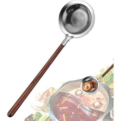 Cuillère à Égoutter pour Pâtes Écumoire Filtre en avec Manche Long (1/5)
