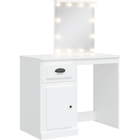 Coiffeuse avec lumières LED blanc 90x42x132,5 (1/5)