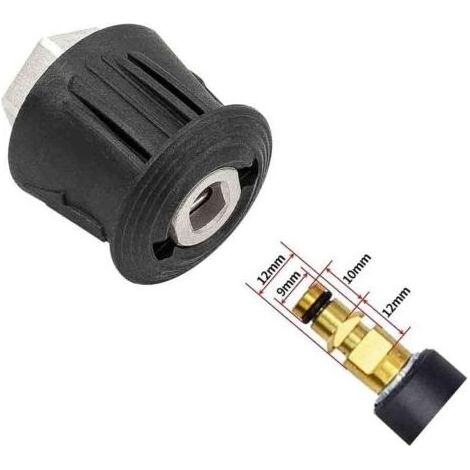 1 Raccord De Tuyau M22 Femelle Métal Noir Pour Nettoyeur Haute Pression Karcher Bosch Nilfisk (1/5)