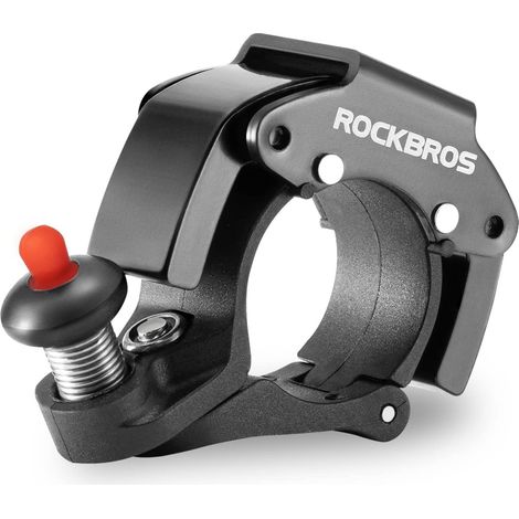 Campanello per bicicletta Rockbros in alluminio, robusto, per manubrio, 100 dB, nero (1/5)