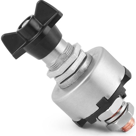 Hauptbatterie-Trennschalter 12–24 V, Batterie-Notschalter für Marine, Boot, Wohnmobil, ATV, Auto, LKW, Fahrzeug, Ein-Aus-Position, Drehtyp