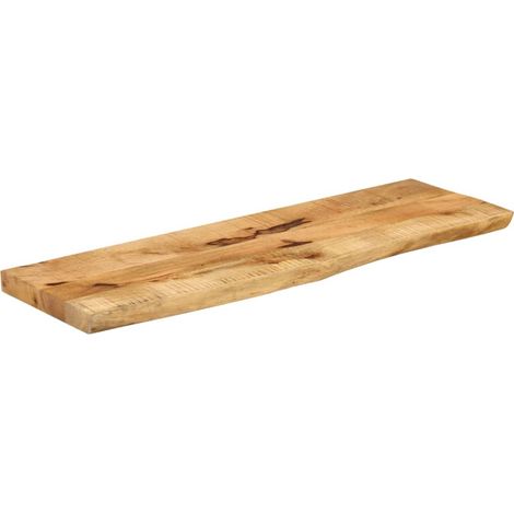 Dessus de table,Plateau de table,Dessus de bureau 100x30x2,5cm bord vif bois massif manguier brut CFW42027 (1/5)