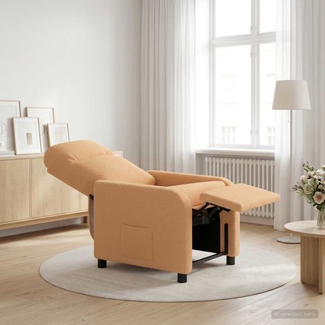 vidaXL Recliner Beige Bouclé (1/5)