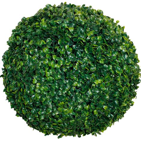Buchsbaumkugel grün - Ø 35 cm - Garten Deko Buchsbaum Kugel künstlich Buchskugel