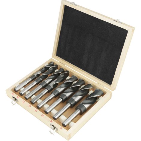 Jeu de 8 forets hélicoïdaux HSS, grand format, traités thermiquement, adaptés à un usage industriel (1/5)