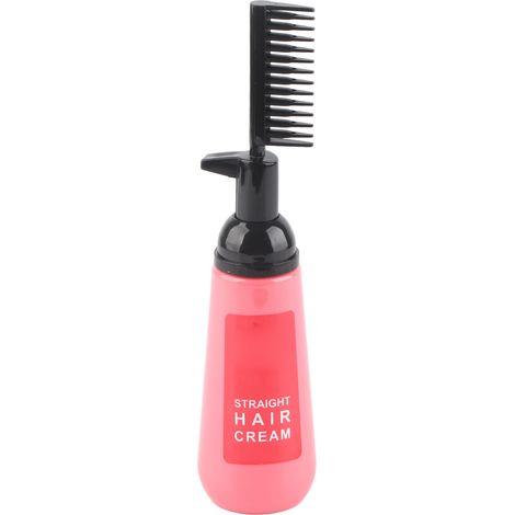 Crème lissante professionnelle 150ml avec peigne intégré, lisse et adoucit les cheveux, défrisant capillaire doux. (1/5)