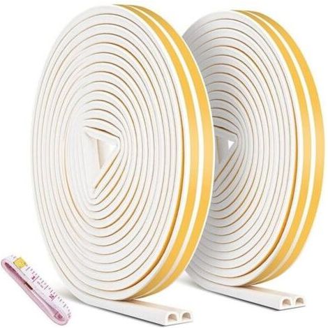 20m Bande de Joint, Auto-adhésif Anticollision Joint de Porte,Joint d'étanchéité de Porte et Fenêtre pour Anti-intempéries/isolation acoustique - 9mm6mm (1/5)