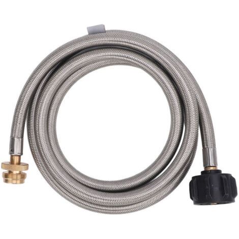 BUNTHAUS Adaptateur de tuyau de gaz de 1,5 m en acier inoxydable, rallonge de 0,5 à 9 kg pour chauffe-eau Buddy.