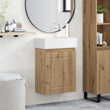 Módulo de baño con grifería Roble Artesanal 45,5 x 22,5 x 84 cm