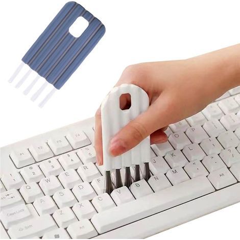 Brosse de nettoyage de clavier 6 pièces, Kit d'outils de nettoyage d'ordinateur multifonction, Kit d'outils de nettoyage d'angle de plumeau d'angle pour (1/5)