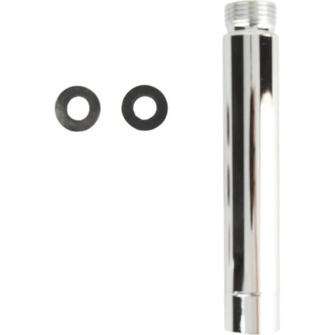 Rallonge de bras de douche, rallonge de pommeau de douche de 10 cm, finition chromée, en acier inoxydable (1/5)