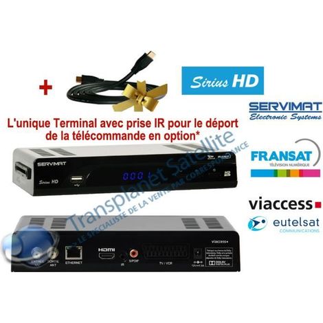 Récepteur TNT - SERVIMAT - SIRIUS III HD - HDMI offert - Tuner amélioré - Design moderne