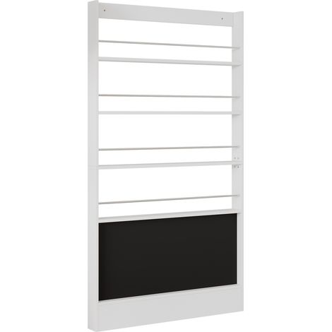 Librería infantil de 4 niveles blanca con pizarra, 100 x 10 x 180 cm (1/5)