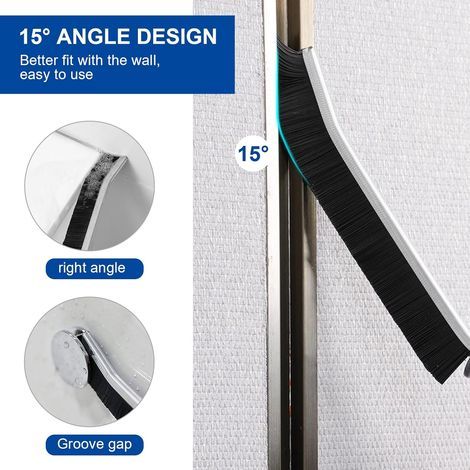 Brosse de nettoyage pour recoins, brosse de nettoyage pour carrelage de salle de bain, brosse de nettoyage étroite à long manche, petite brosse à récurer pour la maison (1/4)