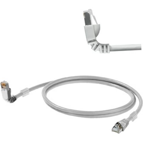 Weidmüller 1248280030 RJ45 Patchkabel CAT 6a S/FTP 3.00 m Grau UL-zertifiziert 1 St.