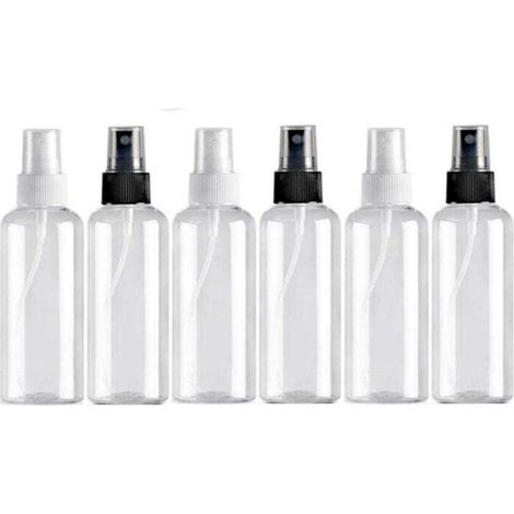 Stück 100-ml-Sprühflaschen, leere, wiederverwendbare Reiseflaschen aus Kunststoff, transparente Taschenzerstäuber, Sprühflaschen, Kosmetik-Sprühkappen