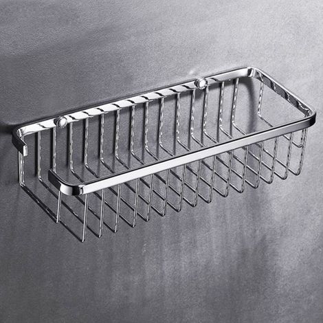 Porte-bouteille mural en acier inoxydable pour shampoing et après-shampoing, panier de rangement, étagère organiseur salle de bain cuisine, 30 cm (1/5)