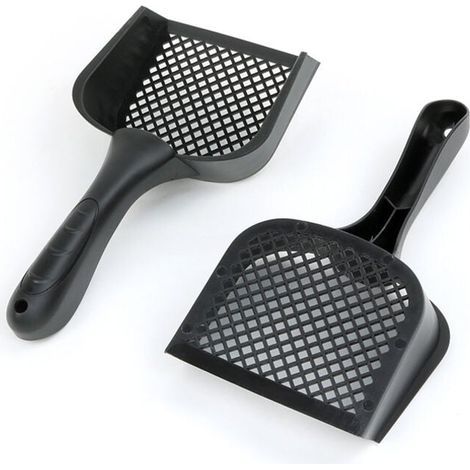 Paletta per lettiera per gatti, paletta per animali domestici, paletta per rettili, terrario, paletta per la pulizia della lettiera per gatti, tartarughe, serpenti, foro: 2,5 mm (1/4)