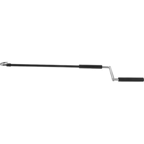 Manivelle pour store rétractable (60 cm, métal, avec poignée à anneau) convient aux systèmes d'ombrage pour balcons et pergolas. (1/5)