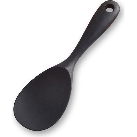 Lot de 3 cuillères de service en silicone, coloris noir, ustensiles pratiques pour cuisine (1/5)