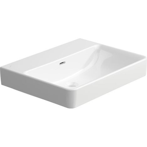 Lavabo LAUFEN PRO S 600 x 465 mm avec trop-plein, sans trou pour robinetterie blanc LCC LAUFEN