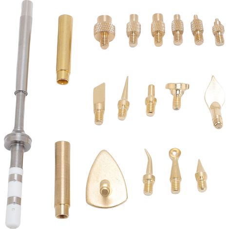 Kit de Outils pour Insertion à Chaud pour Impression 3D - Set de 18 Embouts en Cuivre pour Finition de Modèles ABS/PLA/Nylon - Compatible TS100 (1/5)