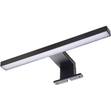 TRADE SHOP - Applique Lampada Led Per Specchio Bagno Con Doppia Istallazione 7w Luce 4000k Ip44 500p - Nero
