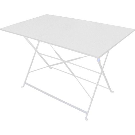 Tavolo Rettangolare da Giardino 110x70 cm in Ferro Vorghini Bistrò Avorio (1/2)