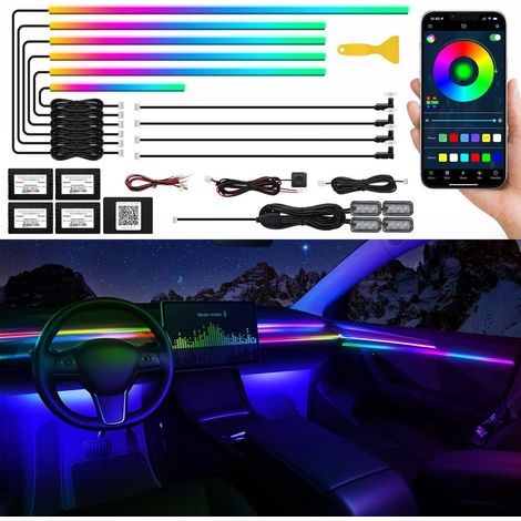 Auto LED Innenbeleuchtung RGB Dreamcolor App-Steuerung Musikaktiv (1/5)