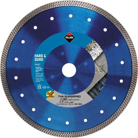 Disque TVA 180 - RUBI Disque diamant matériaux durs TURBO VIPER - 31934