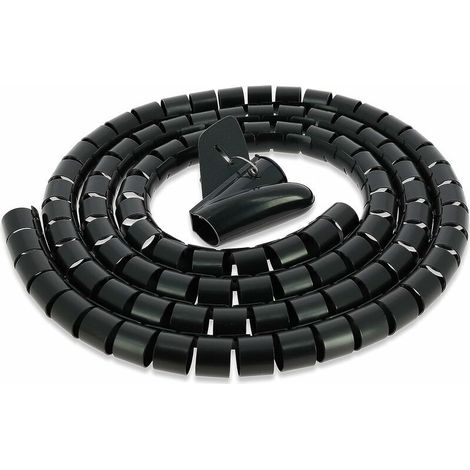 Gaine spirale pour câble électrique 22 mm x 10 m – Protection câbles en polyéthylène – Température -50 °C à 80 °C – Pour bureaux et espaces confinés (1/5)